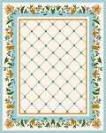 Floral Vine Lattice Pattern Rug