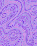 Swirling Lilac And Violet Abstract Lines Rug