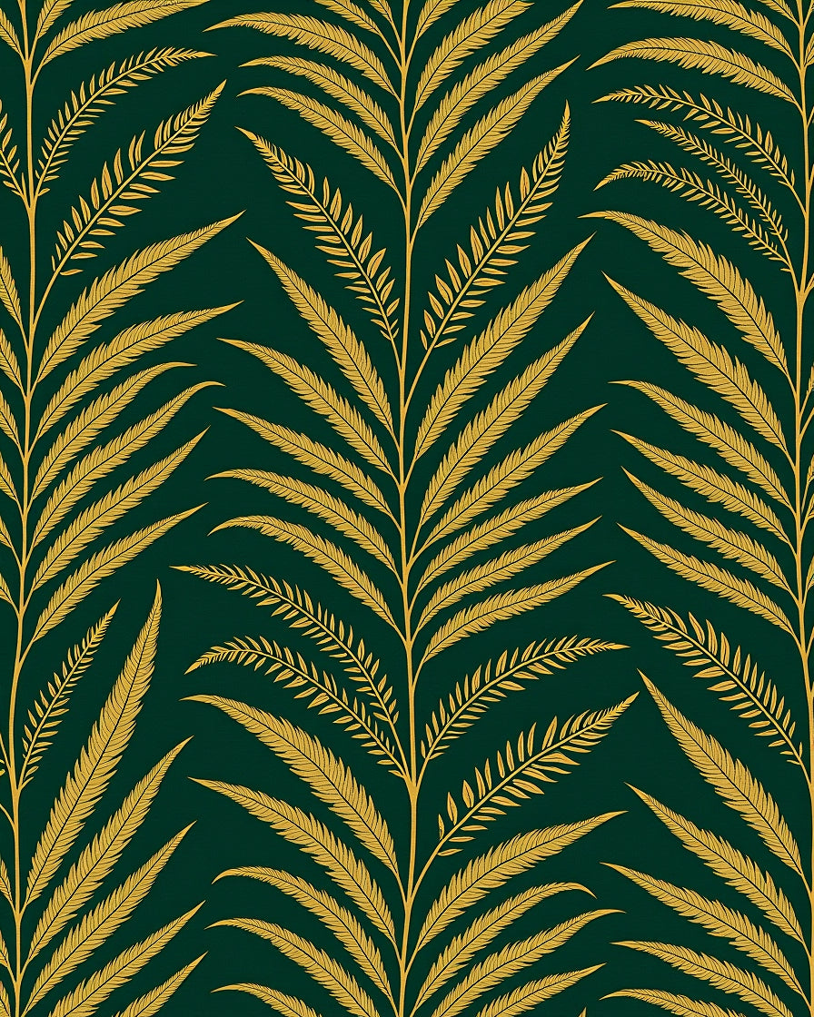 Golden Leaf Pattern Design Rug