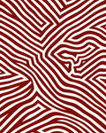 Bold Red White Abstract Lines Rug