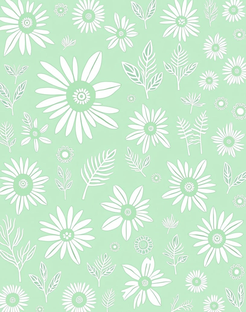 Abstract Floral Whimsical Pattern Design Rug