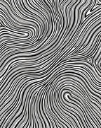 Abstract Black White Wavy Lines Rug