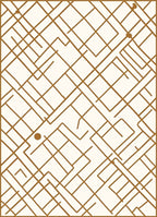 Abstract Labyrinth Geometric Pattern Rug