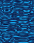 Navy Blue Abstract Wave Pattern Rug