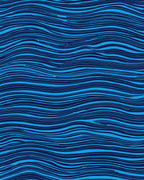 Navy Blue Abstract Wave Pattern Rug