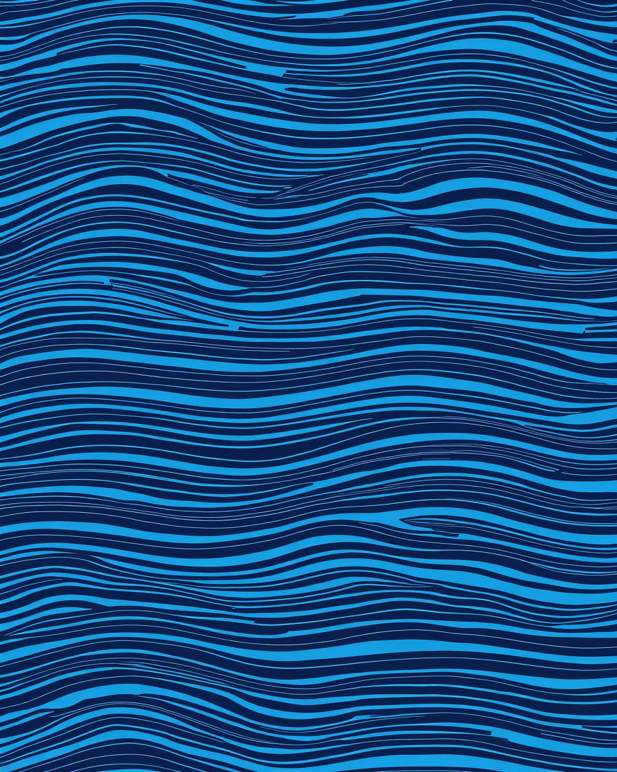 Navy Blue Abstract Wave Pattern Rug