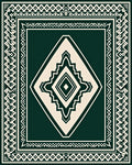 Geometric Folk Art Diamond Pattern Rug