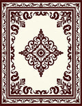 Elegant Scrollwork Medallion Traditional Design Rug