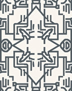 Modern Maze Geometric Pattern Rug