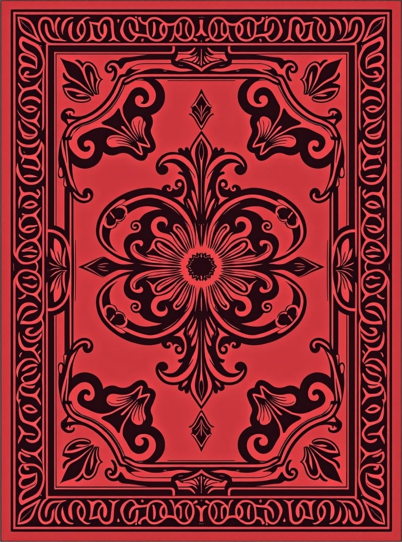 Grand Floral Scroll Pattern Rug