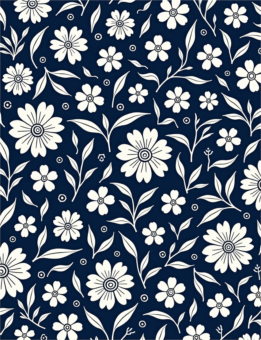 Classic Floral Arrangement Dark Rug
