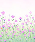 Pink Flower Garden Pattern Design Rug