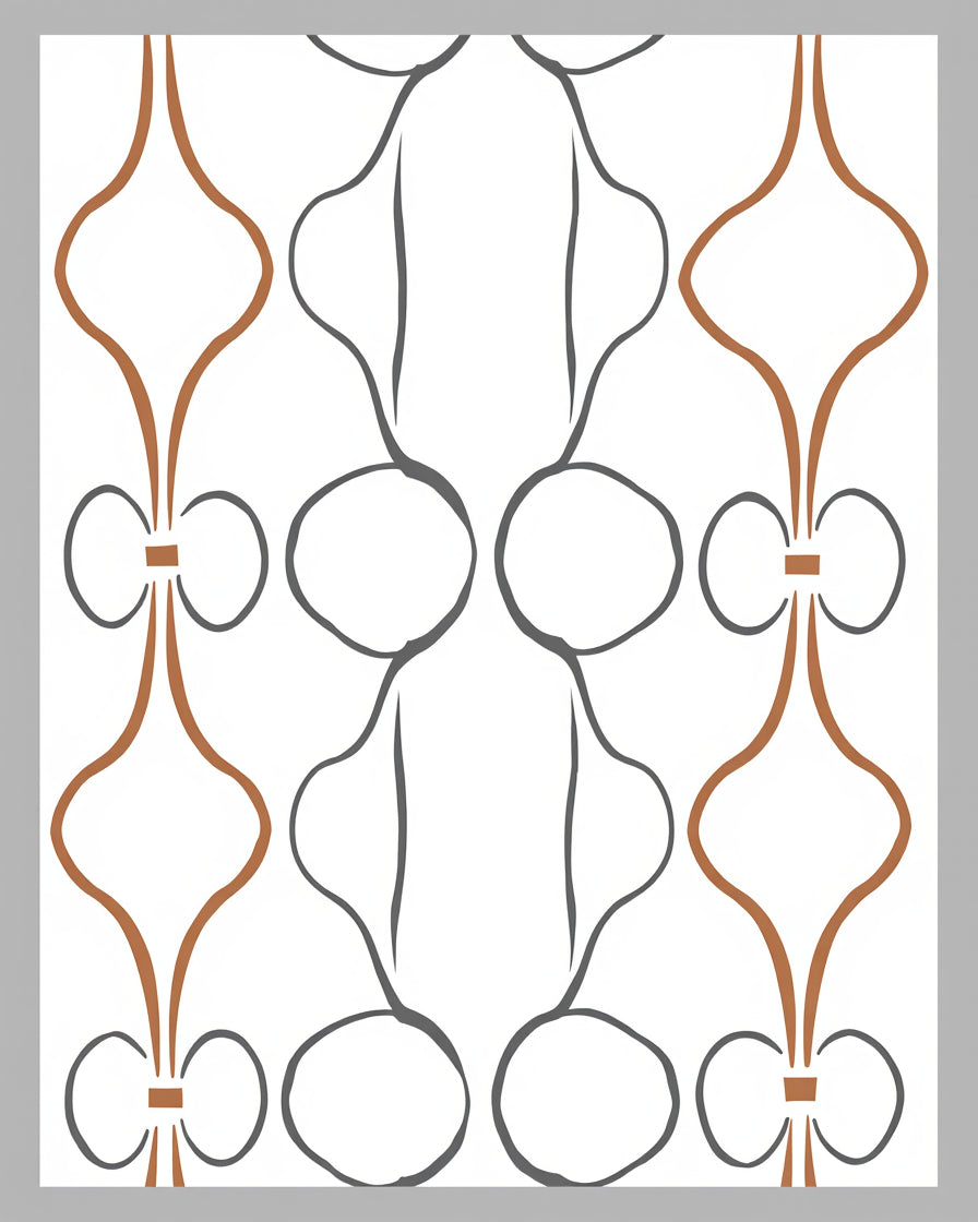 Curved Geometric Pattern Design Rug