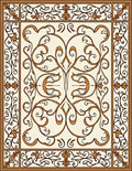 Elegant Floral Scrollwork Pattern Rug