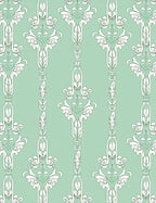 Art Nouveau Floral Scroll Pattern Rug