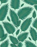 Tropical Palm Leaf Pattern Design Rug