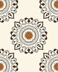 Circular Paisley Motif Pattern Rug