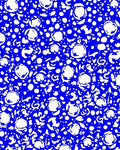 Abstract Blue Bubble Pattern Rug