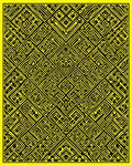 Bright Yellow Maze Patterned Rug