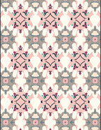 Pastel Floral Medallion Pattern Rug