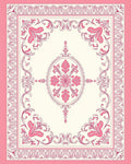 Elegant Pink Floral Manor Design Rug