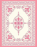 Elegant Pink Floral Manor Design Rug