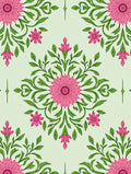 Pink Floral Garden Pattern Rug
