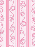 Pink Striped Swirl Pattern Rug