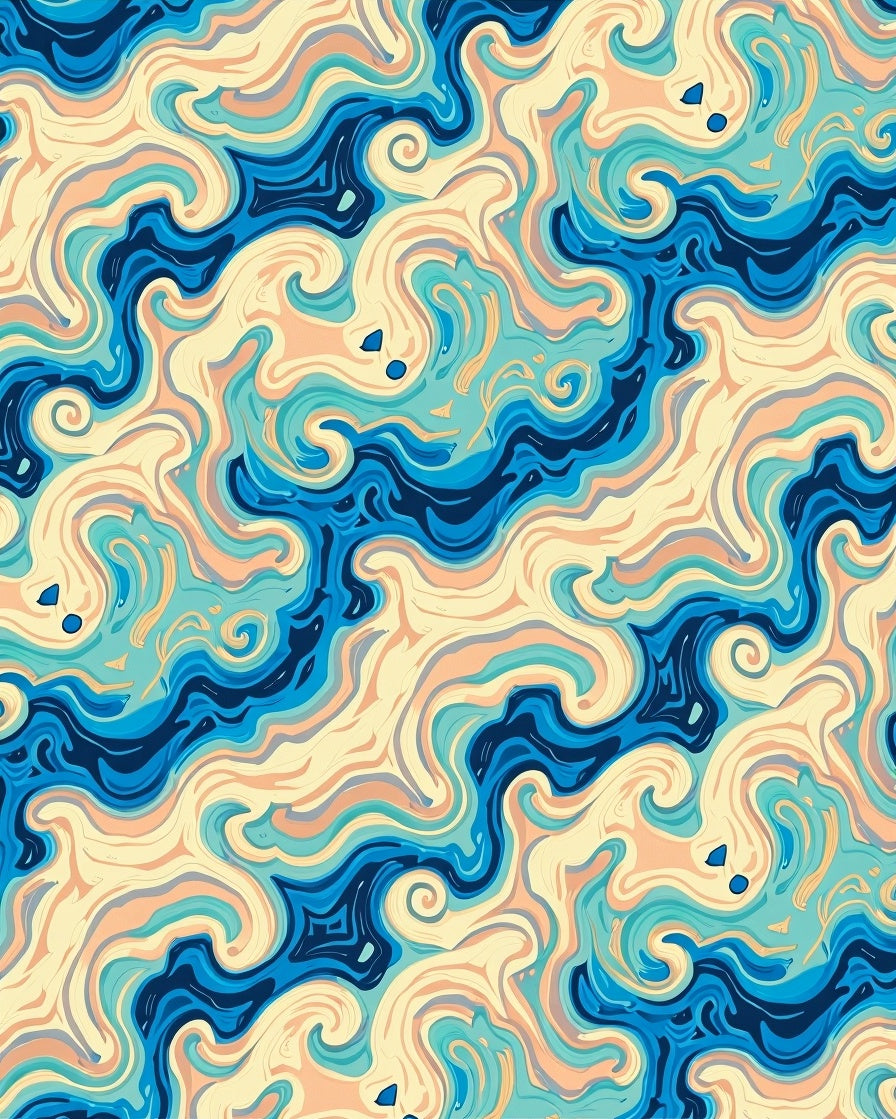 Abstract Swirls Pattern Rug