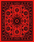 Bold Floral Medallion Pattern Rug