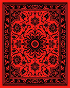 Bold Floral Medallion Pattern Rug