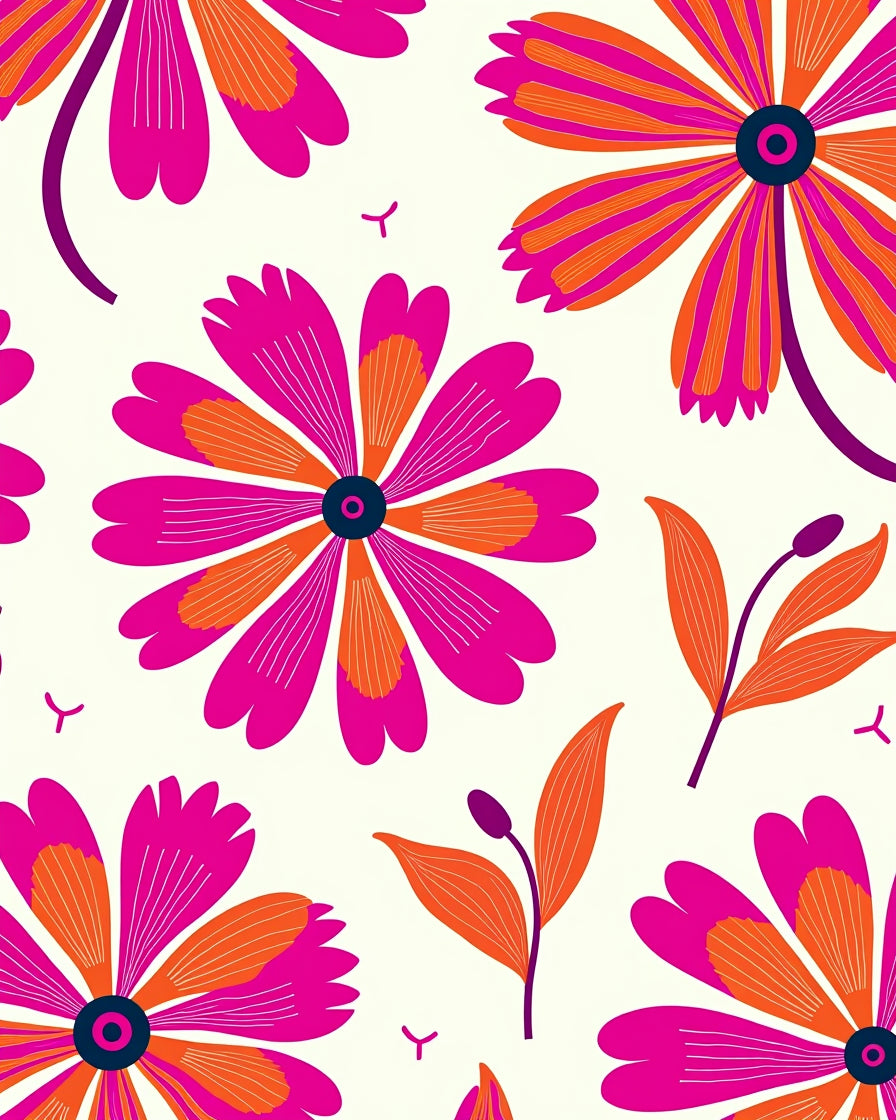 Bold Floral Pattern Design Rug