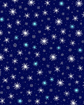 Whimsical Starburst Floral Night Sky Rug