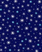Whimsical Starburst Floral Night Sky Rug
