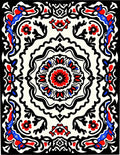 Bold Floral Mandala Pattern Rug