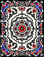 Bold Floral Mandala Pattern Rug