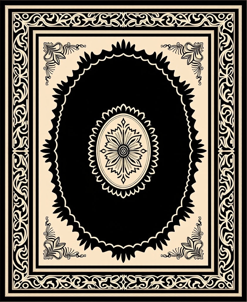 Intricate Floral Medallion Patterned Area Rug