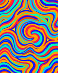 Vibrant Swirls Abstract Colorful Rug