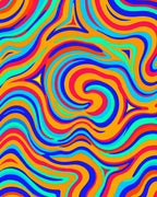 Vibrant Swirls Abstract Colorful Rug