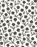 Simple Floral Botanical Line Art Rug