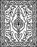 Intricate Floral Bird Pattern Design Rug