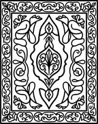 Intricate Floral Bird Pattern Design Rug