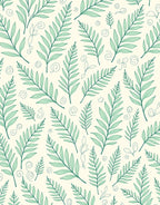 Green Leafy Vines Pattern Rug
