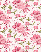 Pink Floral Blossom Pattern Rug