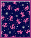Pink Insect Cosmic Midnight Stars Rug