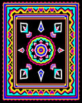 Vibrant Geometric Mandala Pattern Rug