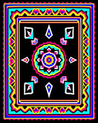 Vibrant Geometric Mandala Pattern Rug