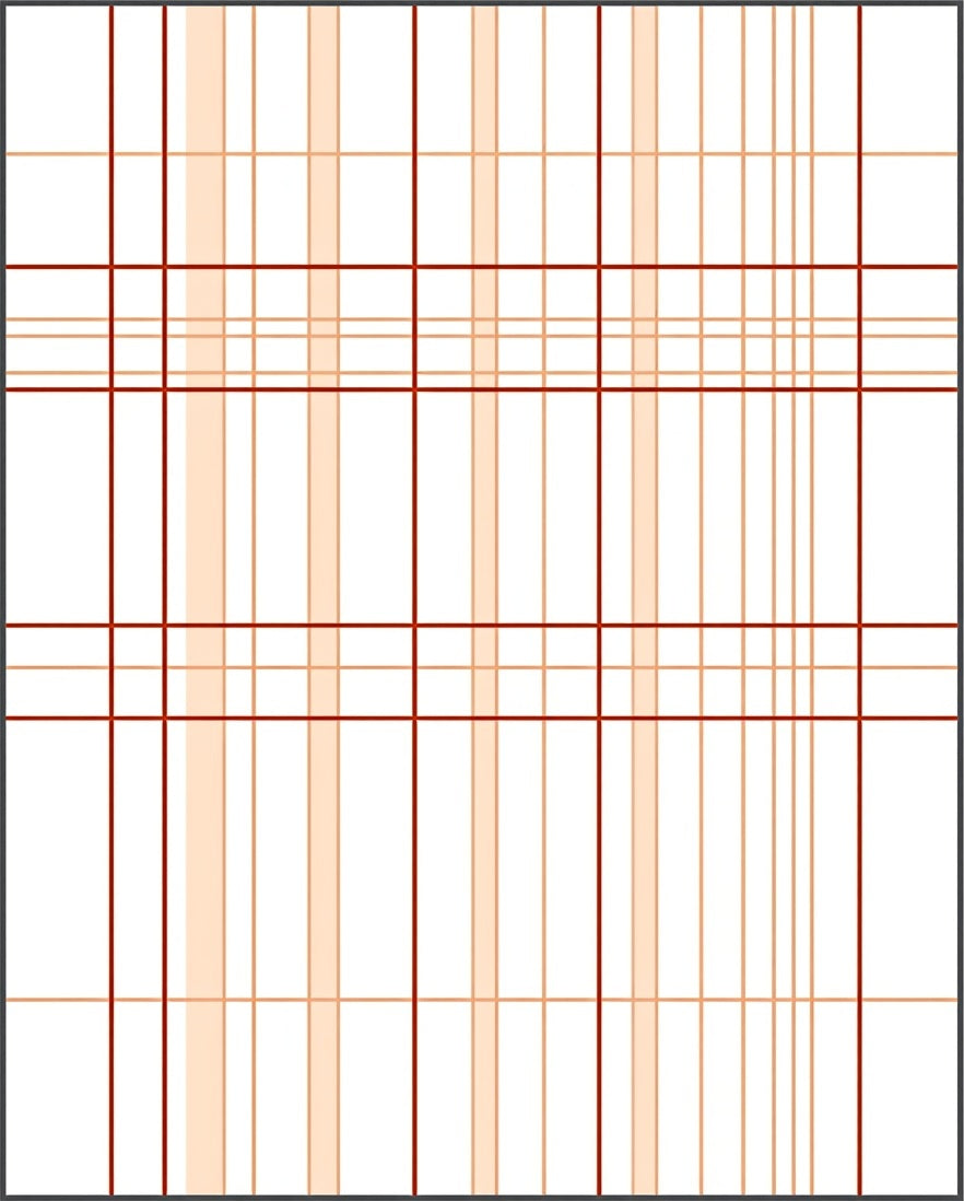Classic Plaid Line Pattern Rug