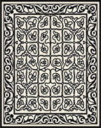 Ornate Floral Swirl Motif Rug