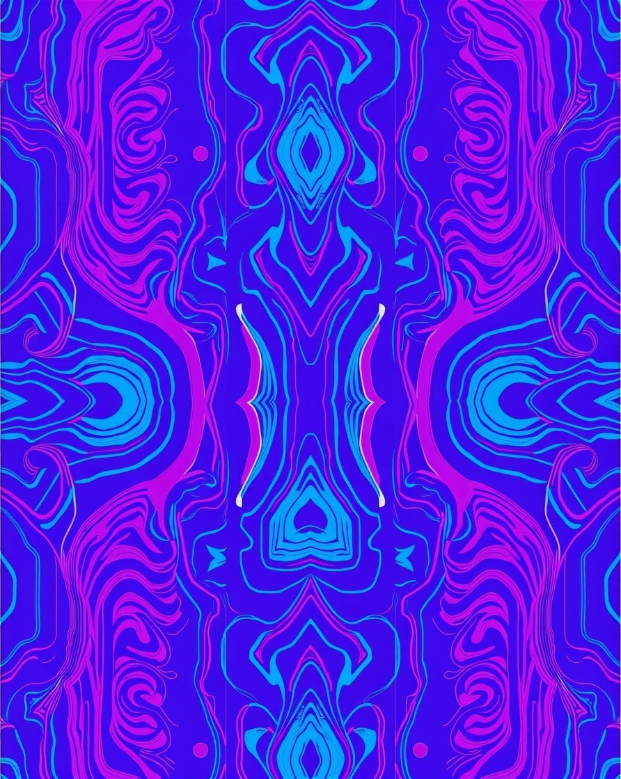 Vibrant Swirl Pattern Abstract Design Rug